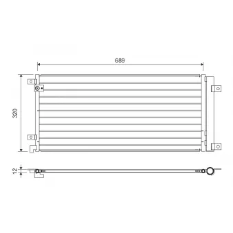 Condenseur, climatisation VALEO 822732