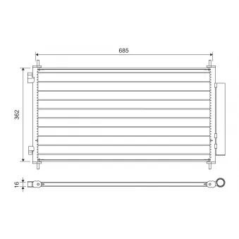 Condenseur, climatisation VALEO 822734