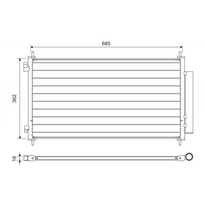 Condenseur, climatisation VALEO 822734