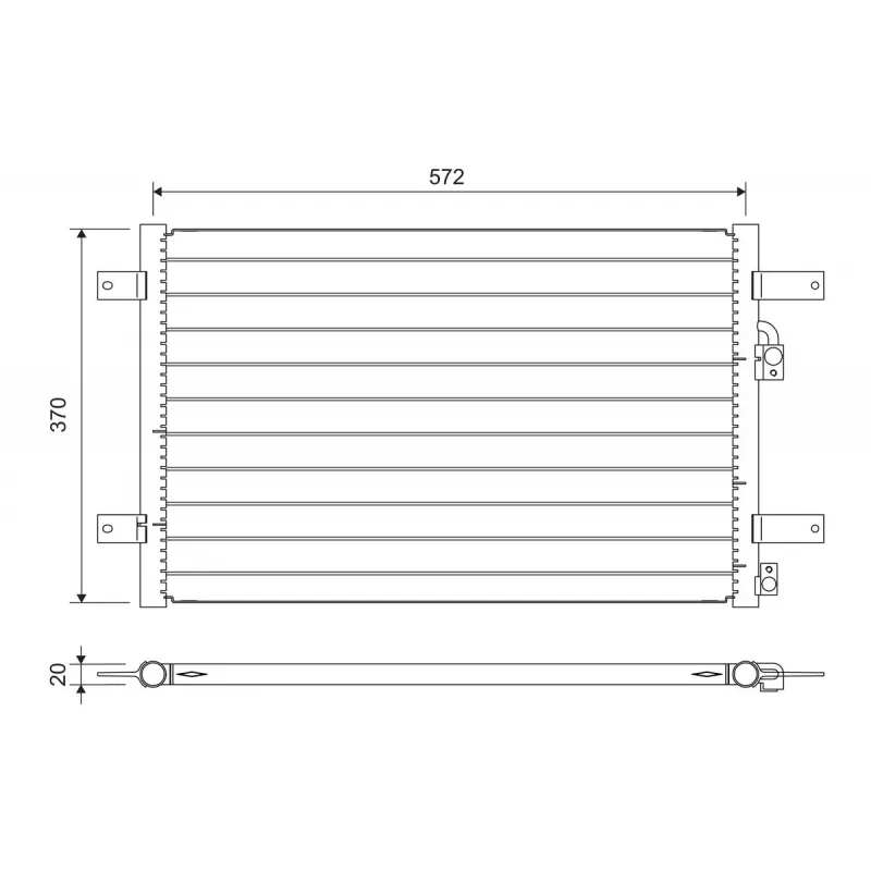 Condenseur, climatisation VALEO 822736