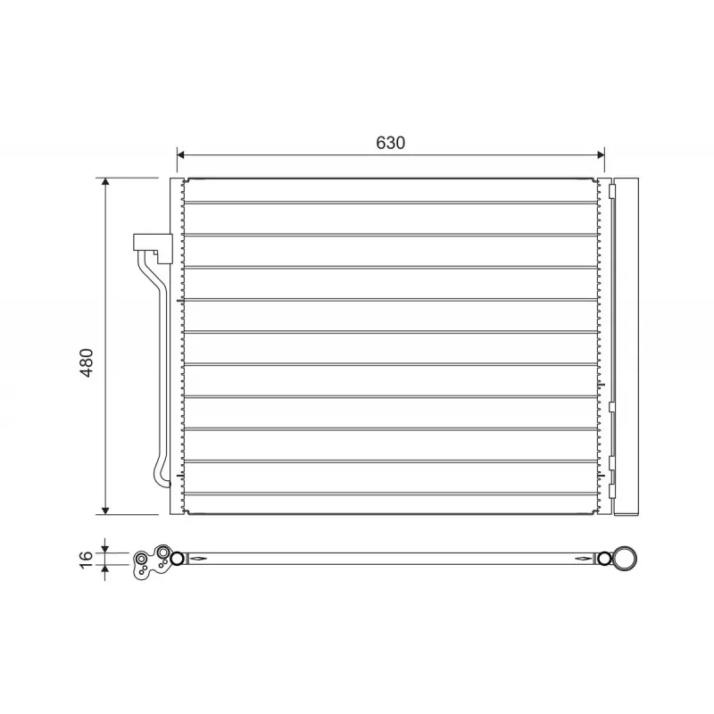 Condenseur, climatisation VALEO 822739