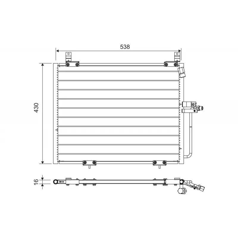 Condenseur, climatisation VALEO 822740