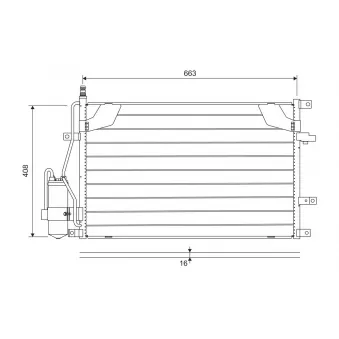 Condenseur, climatisation VALEO 822746
