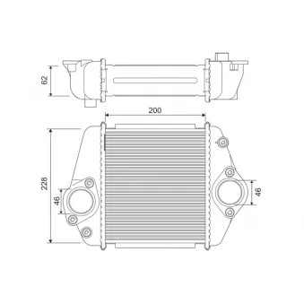 Intercooler, échangeur VALEO 822901