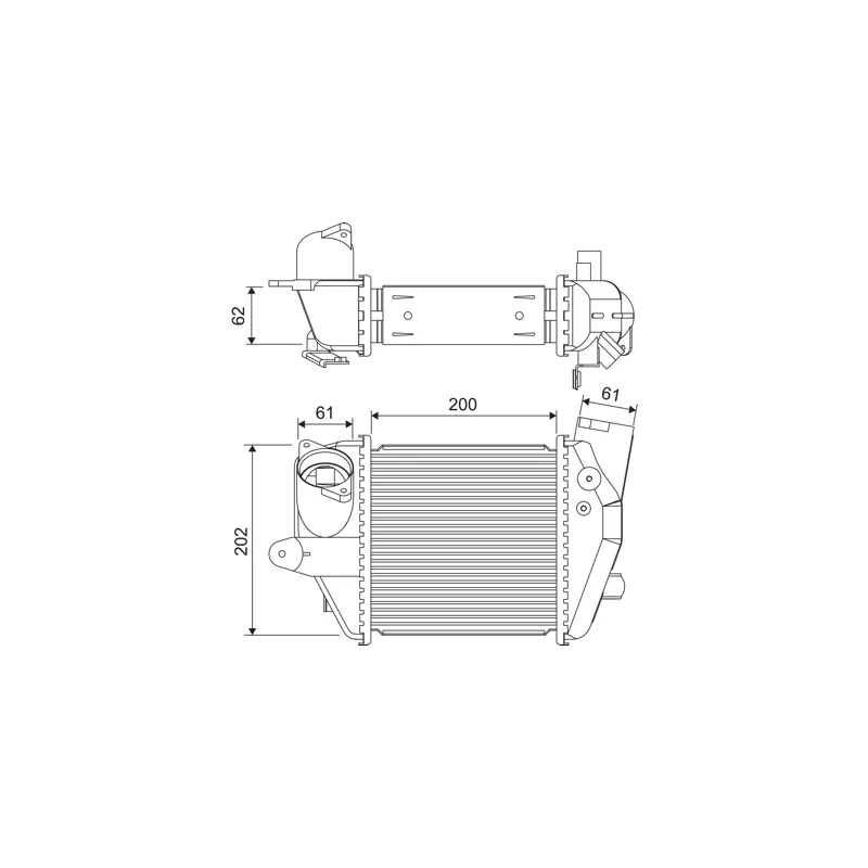 Intercooler, échangeur VALEO 822906