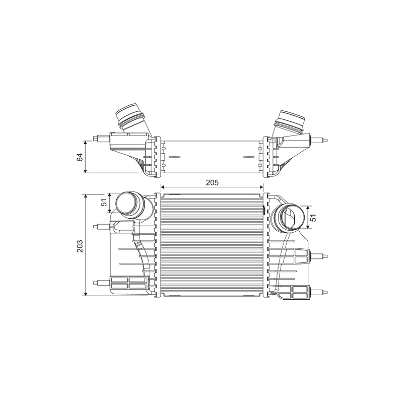 Intercooler, échangeur VALEO 822908