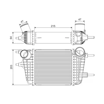 Intercooler, échangeur VALEO 822913