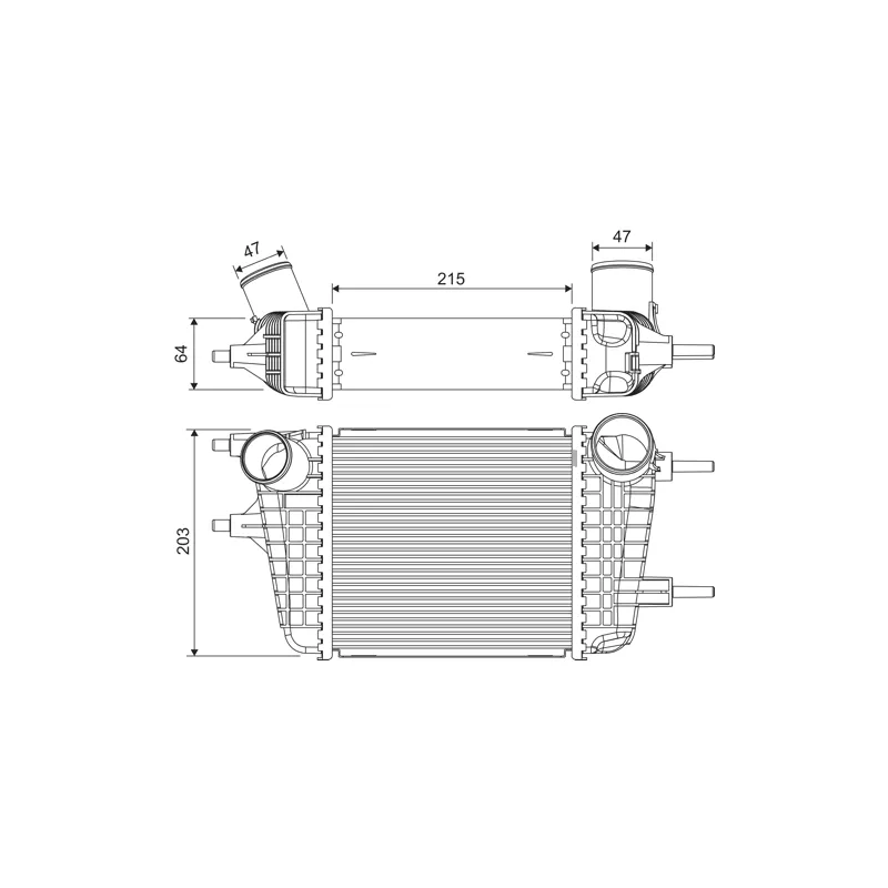 Intercooler, échangeur VALEO 822913