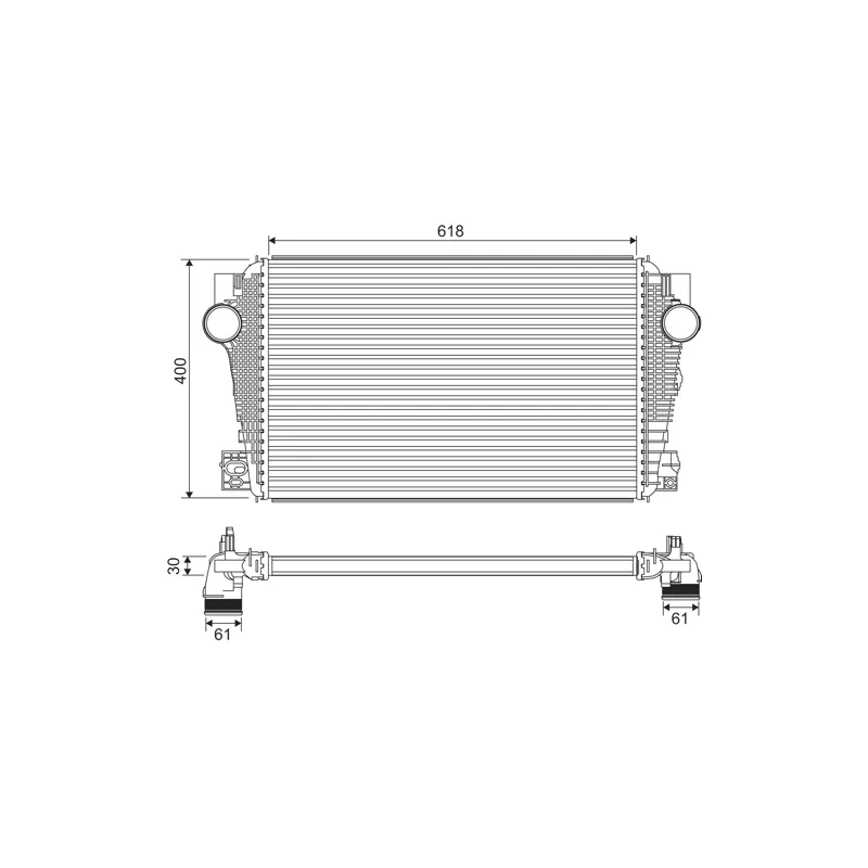 Intercooler, échangeur VALEO 822915