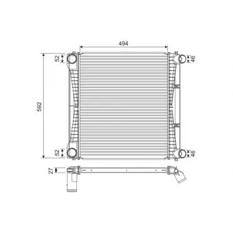 Intercooler, échangeur VALEO 822917