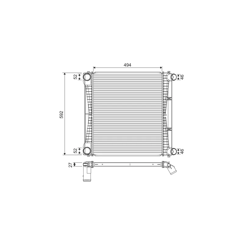 Intercooler, échangeur VALEO 822917