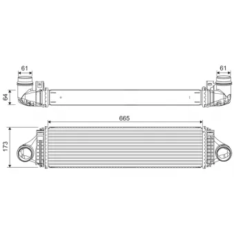 Intercooler, échangeur VALEO 822920