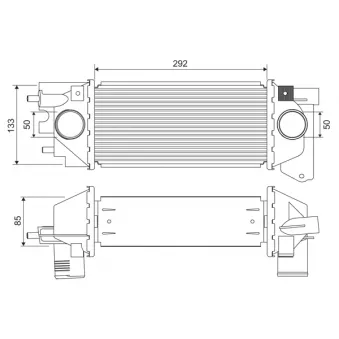 Intercooler, échangeur VALEO 822921