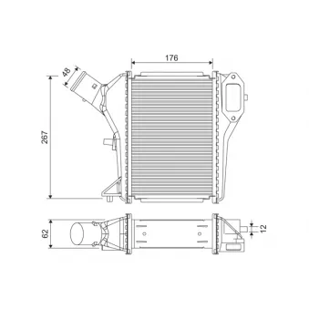 Intercooler, échangeur VALEO 822922