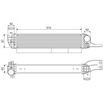 Intercooler, échangeur VALEO 822923