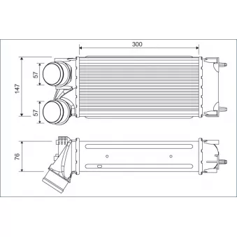 Intercooler, échangeur VALEO 822925