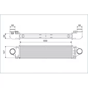 Intercooler, échangeur VALEO 822926