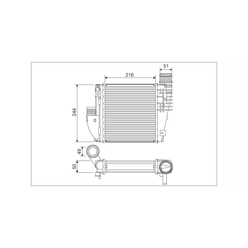 Intercooler, échangeur VALEO 822927