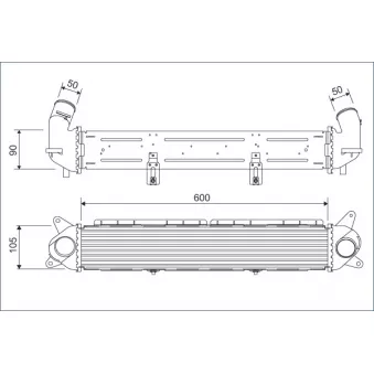 Intercooler, échangeur VALEO 822928