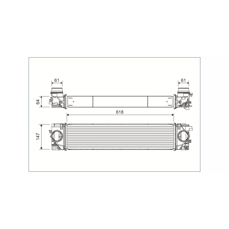 Intercooler, échangeur VALEO 822931