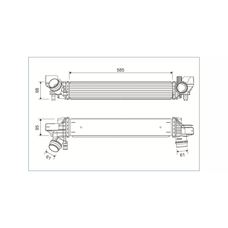 Intercooler, échangeur VALEO 822932