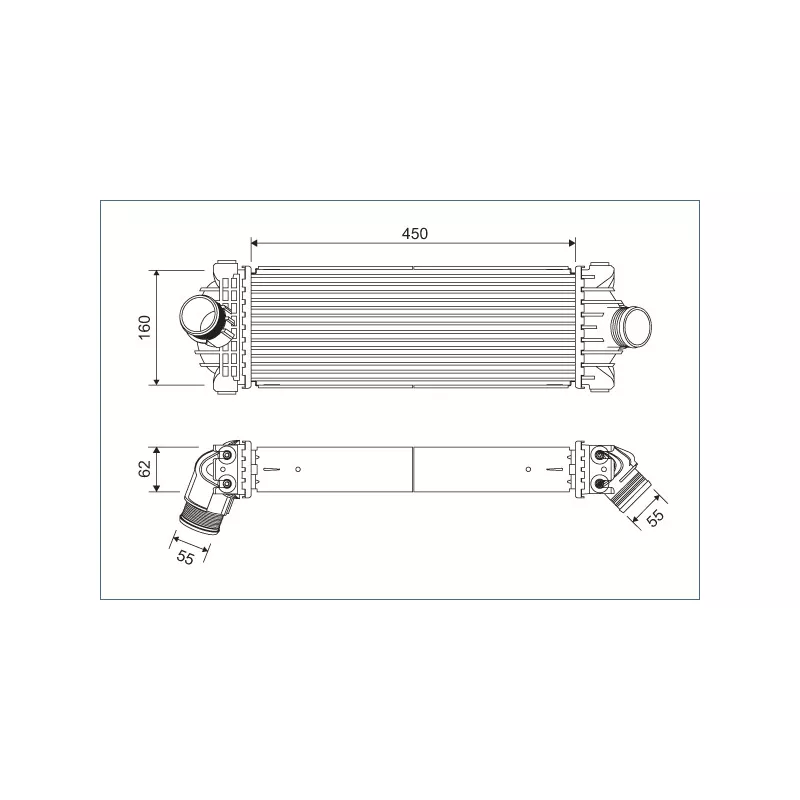Intercooler, échangeur VALEO 822933