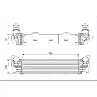 Intercooler, échangeur VALEO 822934