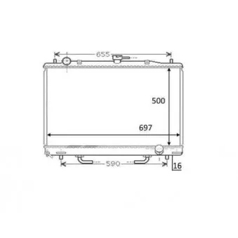 Radiateur, refroidissement du moteur NRF 58448