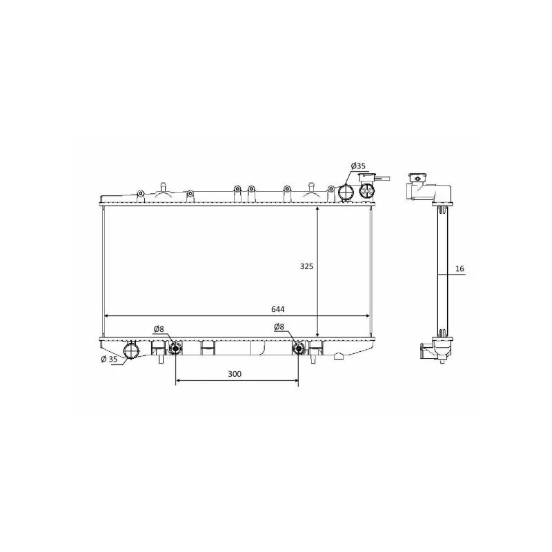Radiateur, refroidissement du moteur NRF 58478