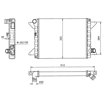 Radiateur, refroidissement du moteur NRF 58565