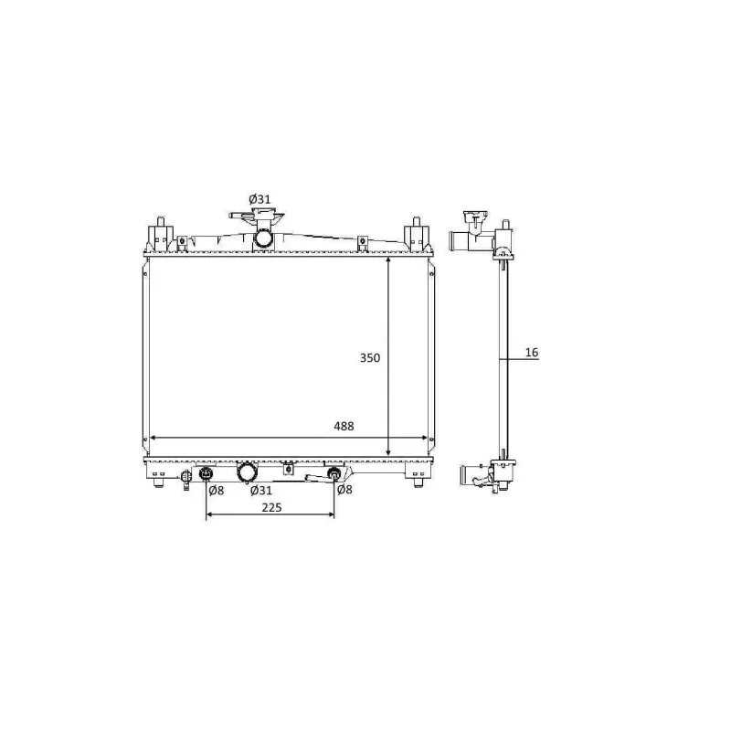 Radiateur, refroidissement du moteur NRF 58644