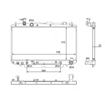 Radiateur, refroidissement du moteur NRF