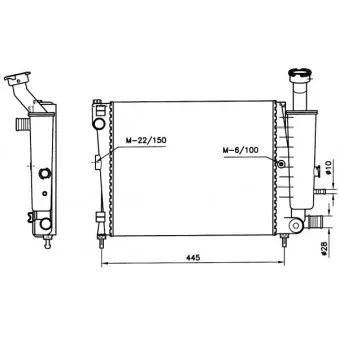 Radiateur, refroidissement du moteur NRF 58789