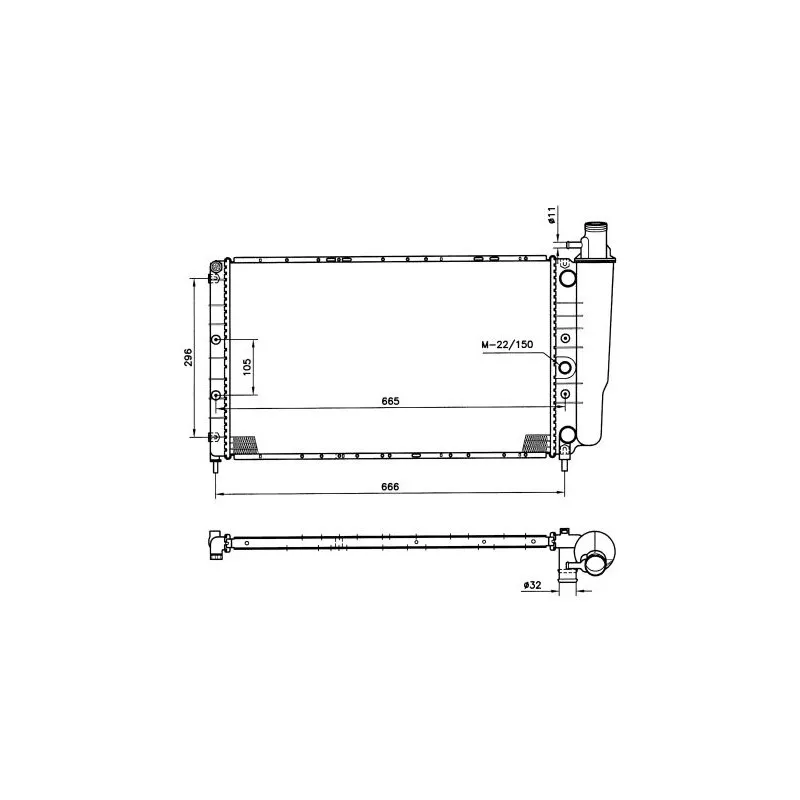 Radiateur, refroidissement du moteur NRF 58830