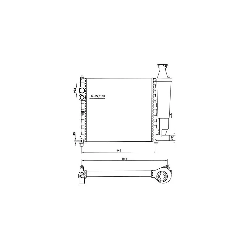 Radiateur, refroidissement du moteur NRF 58837