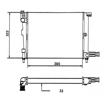 Radiateur, refroidissement du moteur NRF 58940