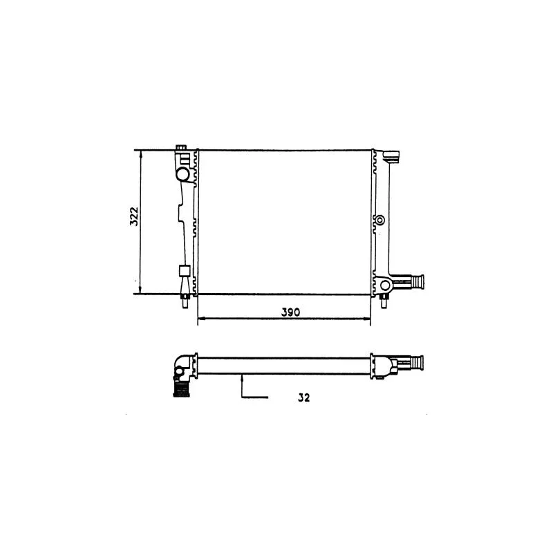 Radiateur, refroidissement du moteur NRF 58940