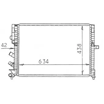 Radiateur, refroidissement du moteur NRF 58978