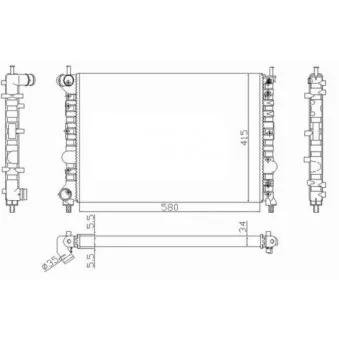 Radiateur, refroidissement du moteur NRF 59051