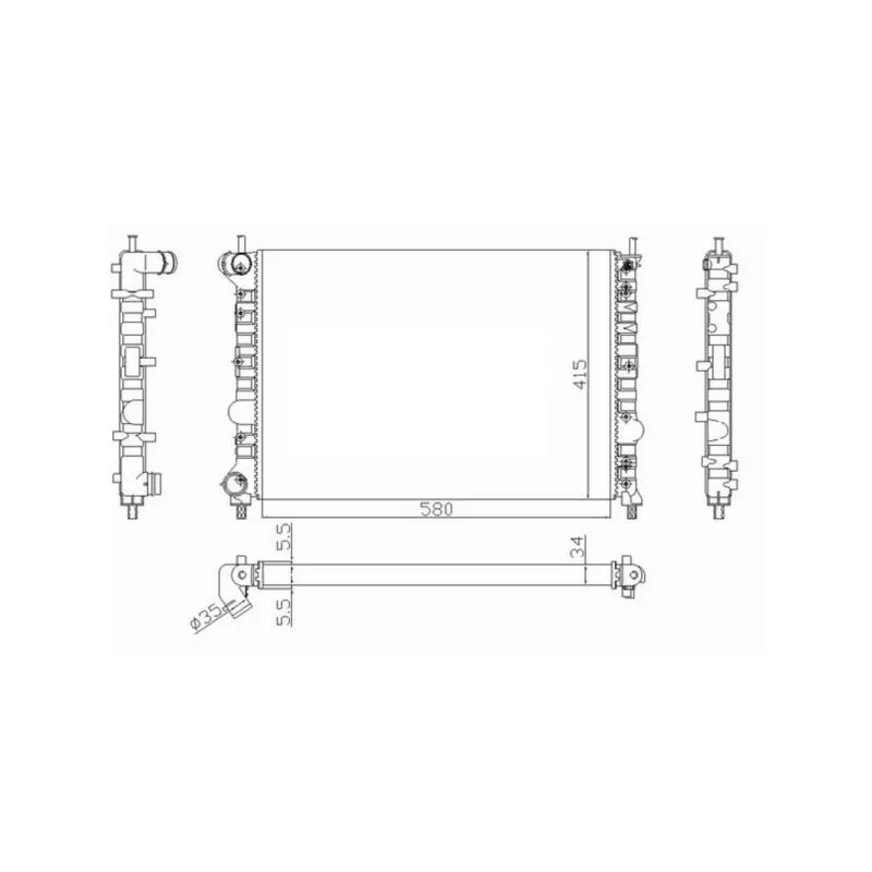 Radiateur, refroidissement du moteur NRF 59051