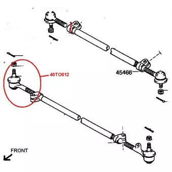Rotule de barre de connexion avant droit RED-LINE 40TO012