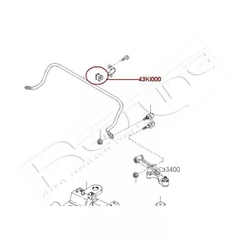 Coussinet de palier, stabilisateur RED-LINE 43KI000