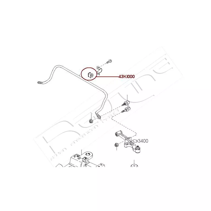 Coussinet de palier, stabilisateur RED-LINE 43KI000