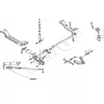 Manchon, fixation du bras transversal RED-LINE 43NI014