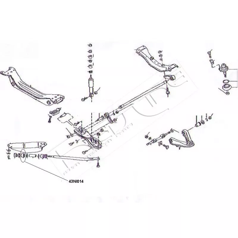 Manchon, fixation du bras transversal RED-LINE 43NI014