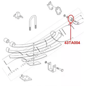 Coussinet de palier, ressort à lames RED-LINE 43TA004