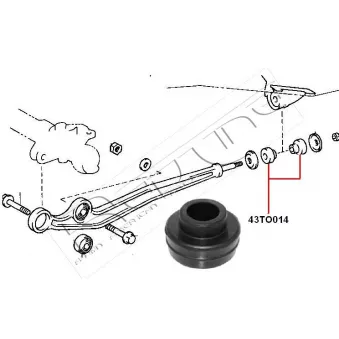 Manchon, fixation du bras transversal RED-LINE 43TO014