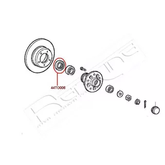 Bague d'étanchéité, moyeu de roue RED-LINE 44TO006