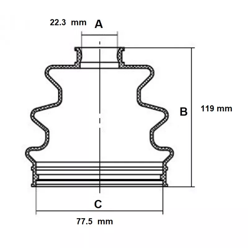 Soufflets de cardan avant RED-LINE 59CV007