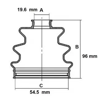 Soufflets de cardan avant RED-LINE 59CV011